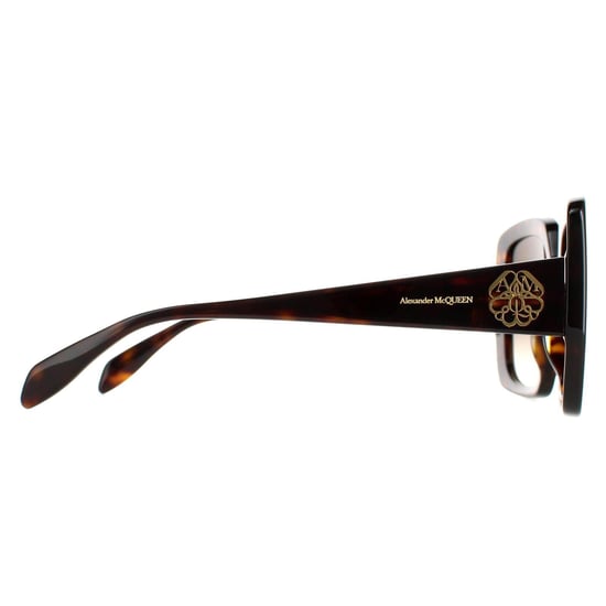 Alexander McQueen Square Dames Tortoise Bruin Gradient AM0378S - Image 4