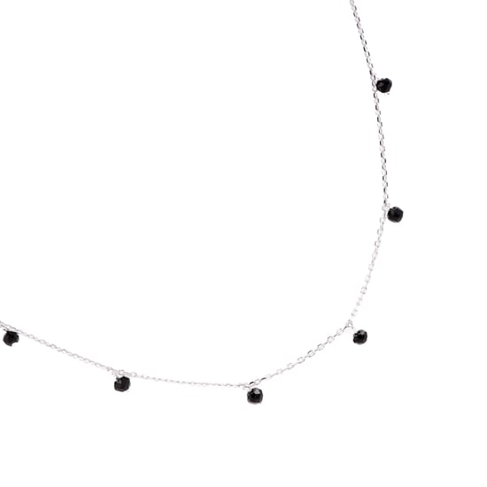 Luxenter, Khosar halsketting in 925 sterling zilver en onyx gerhodineerd - Image 4