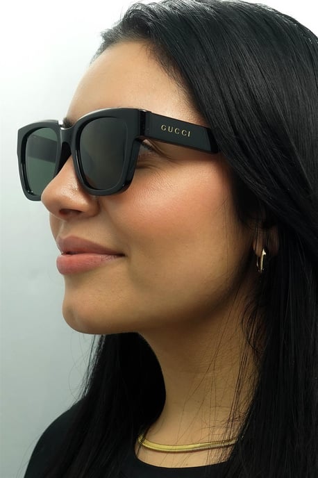 Gucci Square Heren Zwart met Havana Grijs GG1670SK - Image 6