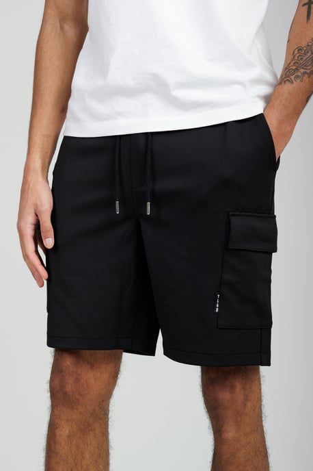 Black Cargo-Style Shorts - Image 4