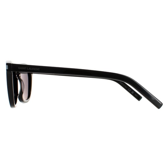 Saint Laurent Round Unisex Zwart Smoke SL28 - Image 3