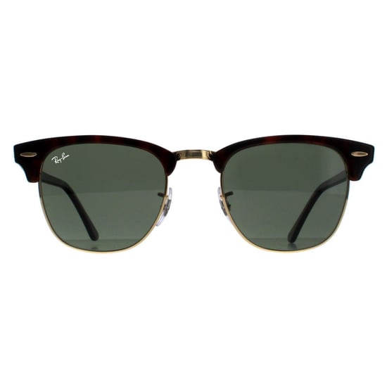 Rayban Zonnebril Clubmaster 3016 990/58 Rood Havana Groen Gepolariseerd Grote 51mm - Image 1