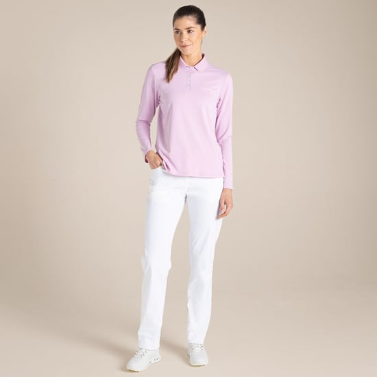 Craghoppers Dames/Dames Thornbury Nosilife Golf Poloshirt met lange mouwen (Orchidee) - Image 1