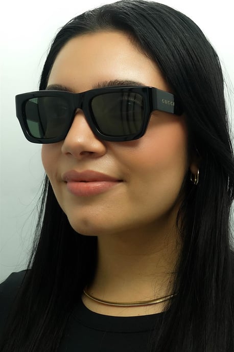 Gucci Vierkant Heren Zwart met Havana Grijs GG1668S - Image 6
