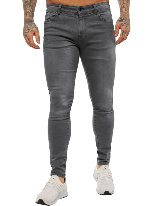 Enzo heren skinny super stretch denim jeans - Image 2
