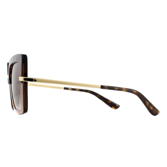 Dolce & Gabbana Zonnebril DG4373 325613 Top Havana On Transparent Bruin Bruin Verloop - Image 3