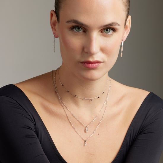 Luxenter, Khosar halsketting in 925 sterling zilver en onyx gerhodineerd - Image 2