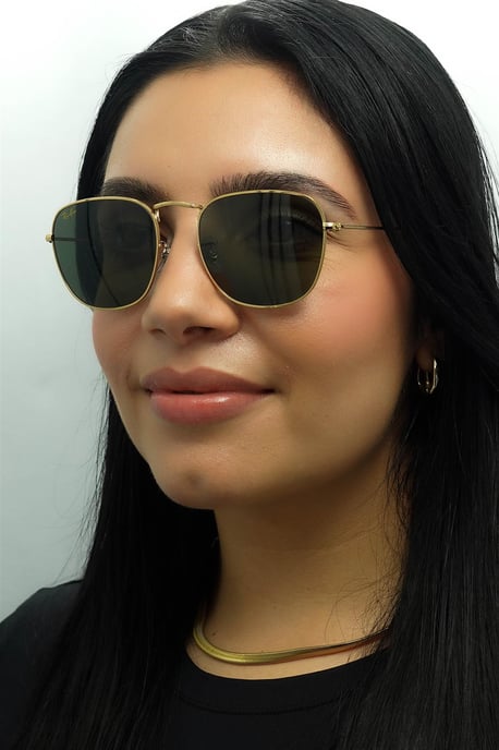 Ray-Ban Vierkant Unisex Goud G-15 Groen RB3857 Frank - Image 4