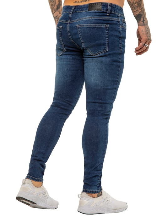 Enzo heren skinny super stretch denim jeans - Image 2