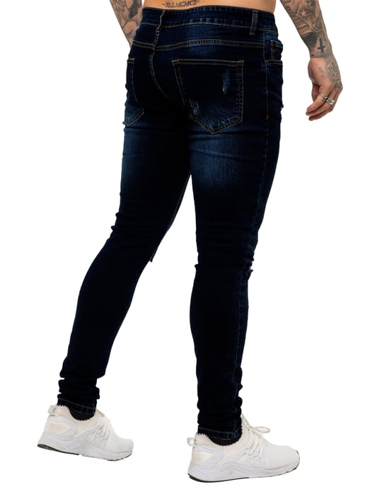 Enzo heren skinny gescheurde jeans - Image 2