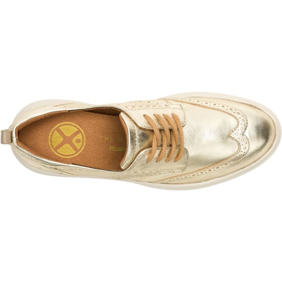 Hush Puppies Joy Leren Dames Champagne Brogues Schoenen - Image 4