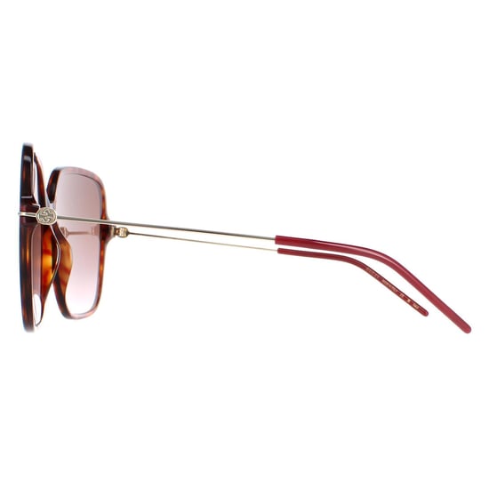 Gucci GG1267S 002 donker havana bruin gradiënt zonnebril - Image 3