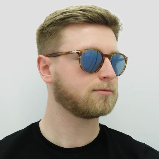 Persol Zonnebril 3152 9043/56 Bruin Gestreept Geel Blauw Anti-Glare - Image 5