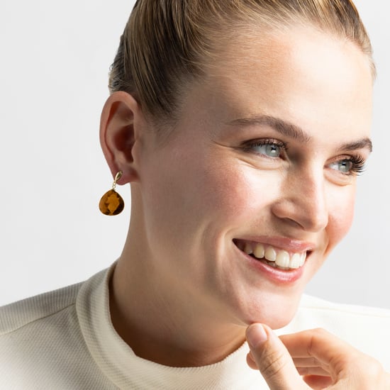 Luxenter, zoqoyi oorbellen in 925 sterling zilver en hydrothermale rookkwarts met 18K vergulde afwerking - Image 2