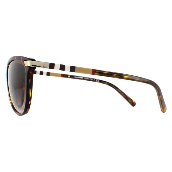 Burberry Zonnebril Be4216 300213 Donker Havana Met Goud Detailing Bruin Verloop - Image 3