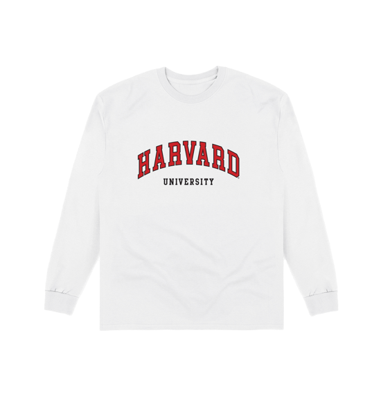 Harvard University Script White Sweatshirt - Image 1