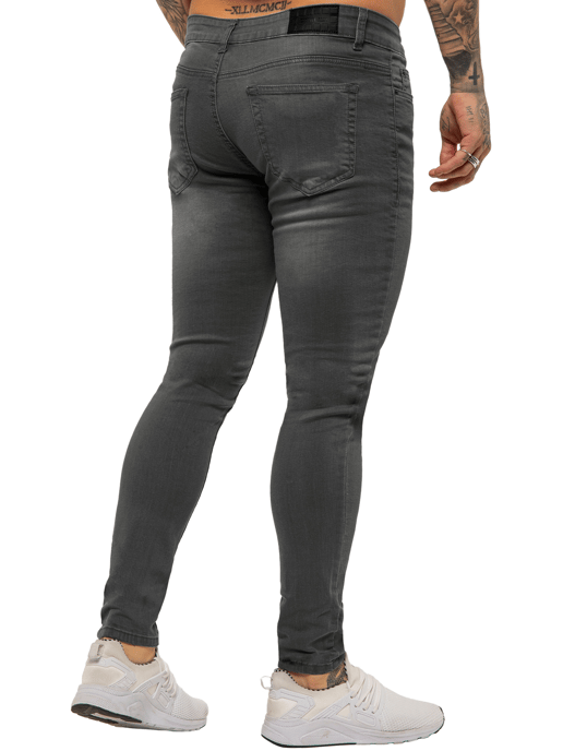 Enzo heren skinny super stretch denim jeans - Image 3