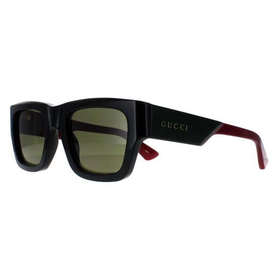 Gucci vierkant heren zwart met groen en rood GG1668S - Image 2