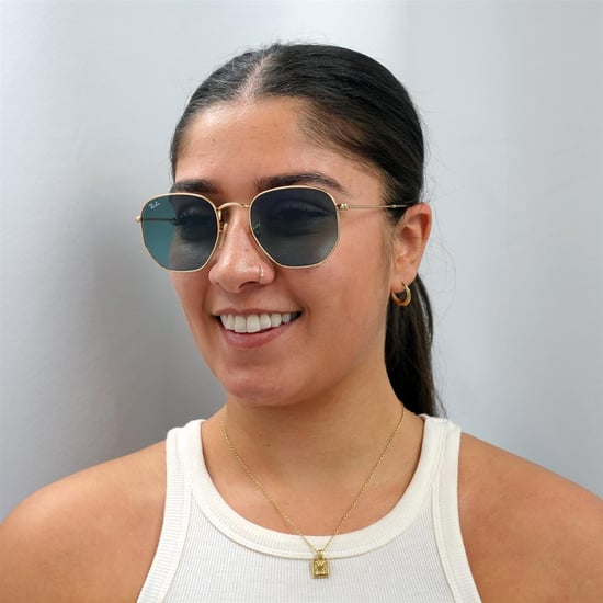 Ray-Ban zonnebril zeshoekige RB3548N 91233M Gold Blue Gray Gracient - Image 6