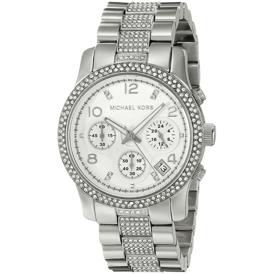 Michael Kors MK5825 Runway Chronograaf Dames Zilveren Horloge - Image 3