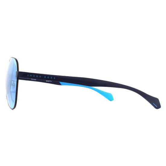 Hugo Boss Aviator Mens matblauwe spiegel zonnebril - Image 3