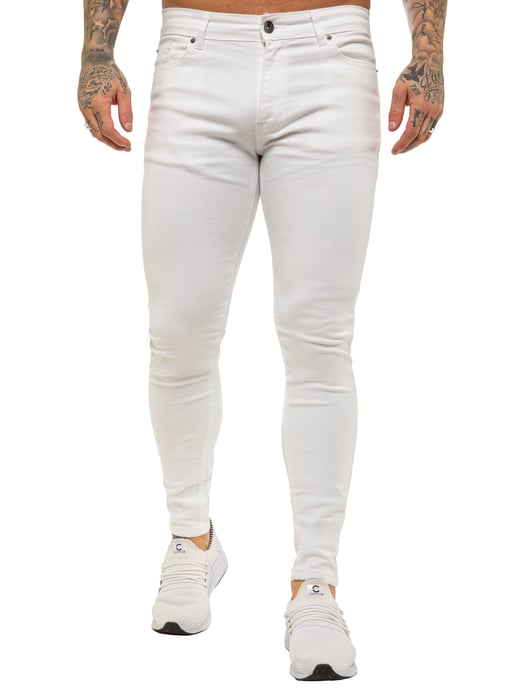 Enzo heren skinny super stretch denim jeans - Image 3