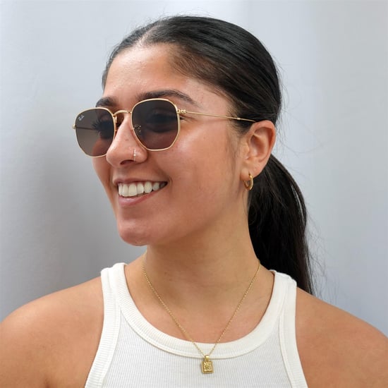 Ray-Ban Vierkant unisex gepolijst goud bruin gradiënt zeshoekige rb3548n - Image 6