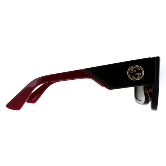 Gucci vierkant dames Havana met groen en rood GG1663S - Image 4