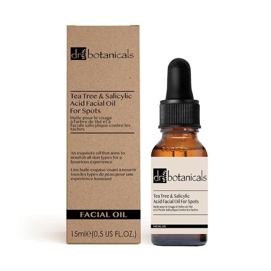 Dr Botanicals Eucalyptus, Tea Tree & Salicylic Acid Facial Oil For Spots 15ml - Image 1
