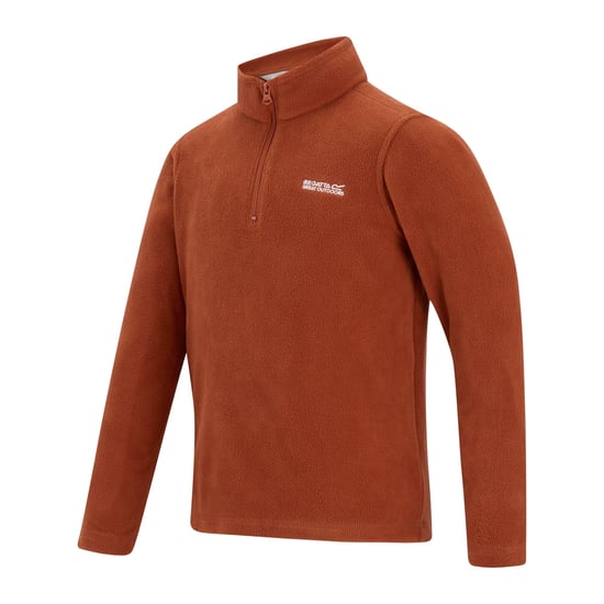 Regatta - Geweldige Outdoors Kinder Hot Shot II Half Zip Fleece Hoodie (Baksteen) - Image 3
