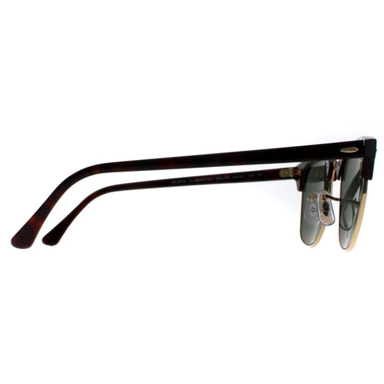 Rayban Zonnebril Clubmaster 3016 990/58 Rood Havana Groen Gepolariseerd Grote 51mm - Image 4