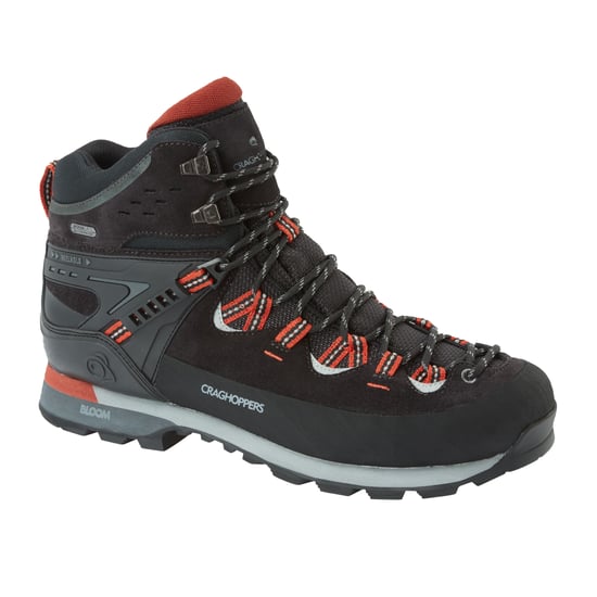 Craghoppers Volwassen uniseks Dura Pro Suède wandelschoenen (Zwarte peper/sinaasappelrood) - Image 1