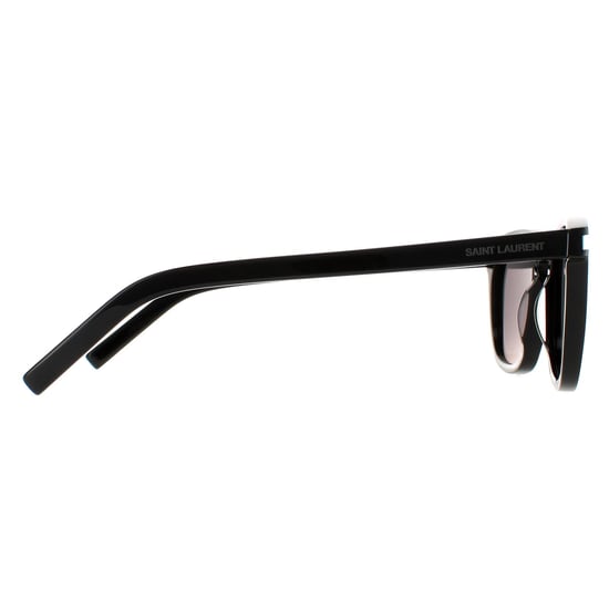 Saint Laurent Round Unisex Zwart Smoke SL28 - Image 4