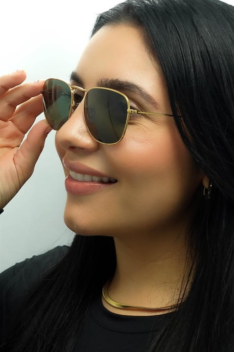Ray-Ban Vierkant Unisex Goud G-15 Groen RB3857 Frank - Image 5