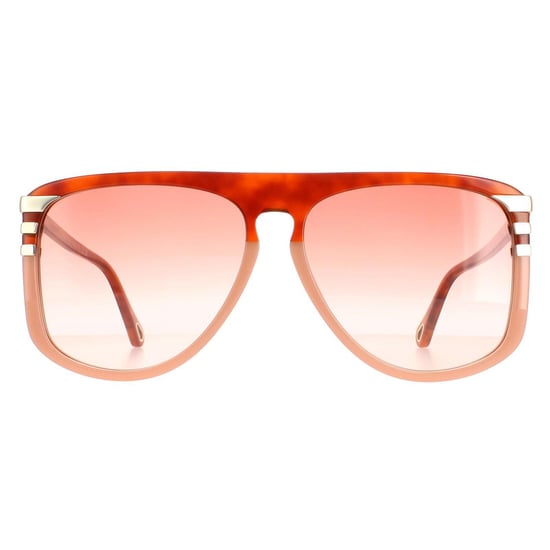 Chloe Aviator Dames Shiny Blonde Havana Oranje gradiënt CH0104S - Image 1