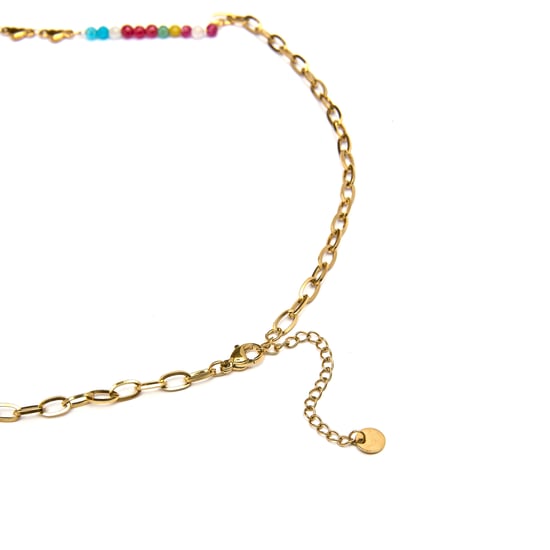 Luxenter Multicolour Crystal Halsketting afgewerkt in 18K geel goud - Targey - Image 5