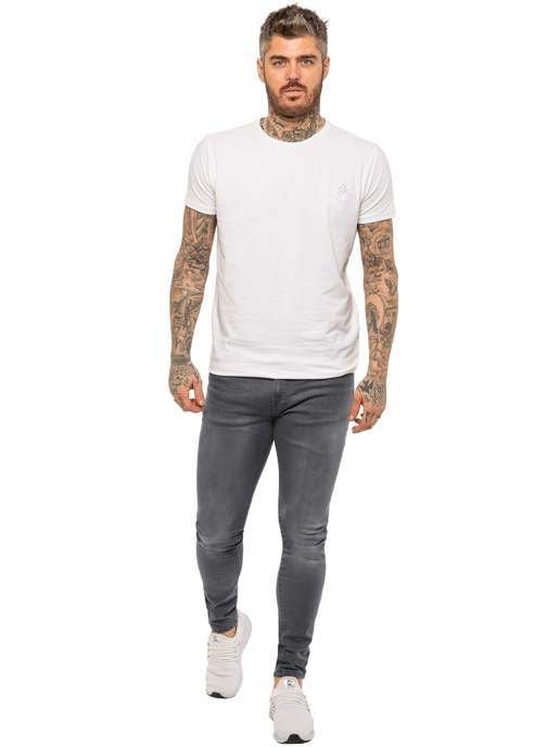 Enzo heren skinny super stretch denim jeans - Image 4