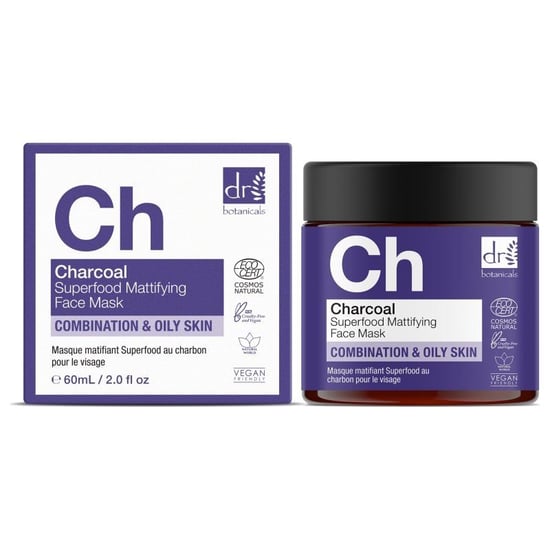 Dr. Botanicals Geavanceerd houtskool anti-aging matterend gezichtsmasker 60 ml - Image 1