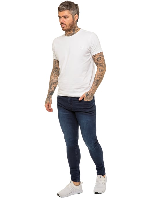 Enzo heren skinny super stretch denim jeans - Image 4