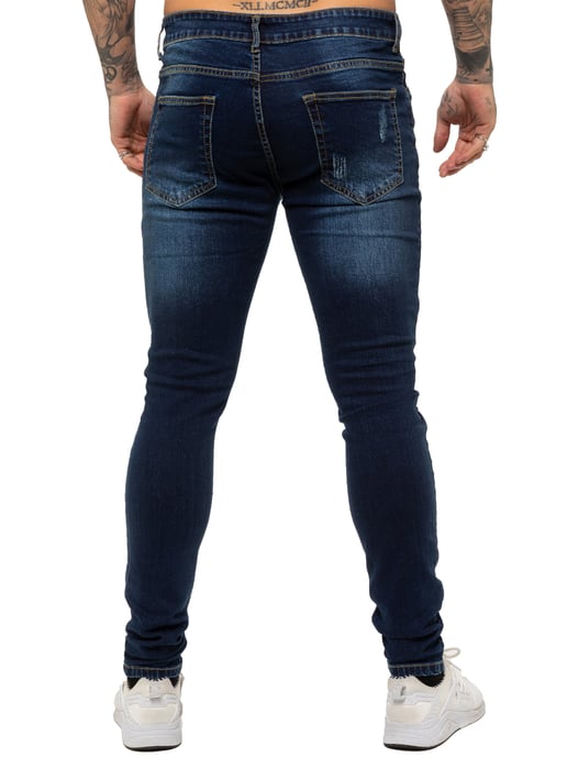 Enzo heren skinny gescheurde jeans - Image 4