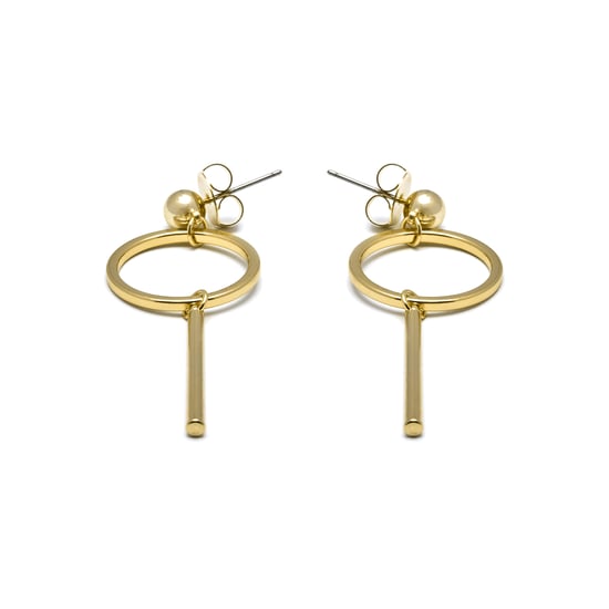 Luxenter oorbellen, coion afwerking in 18 karaat geel goud - Image 3
