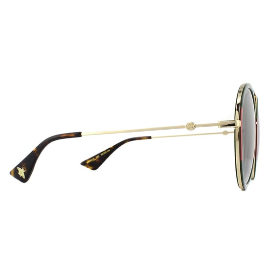 Gucci Zonnebril GG0061S 003 Goudgroen En Rood Groen Verloop - Image 4