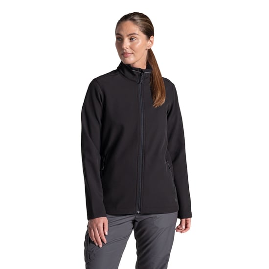 Craghoppers Dames Expert Basecamp II Soft Shell Jas (Zwart) - Image 1