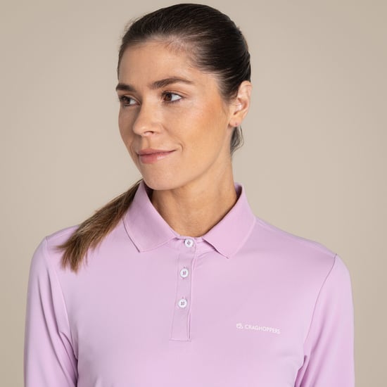 Craghoppers Dames/Dames Thornbury Nosilife Golf Poloshirt met lange mouwen (Orchidee) - Image 6