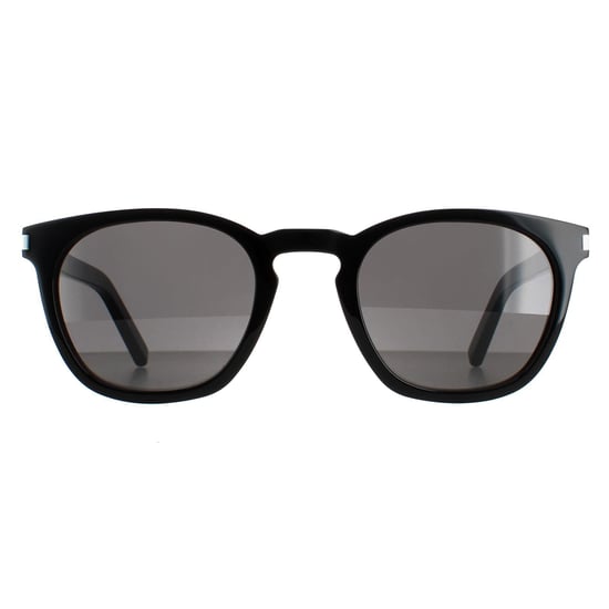 Saint Laurent Round Unisex Zwart Smoke SL28 - Image 1