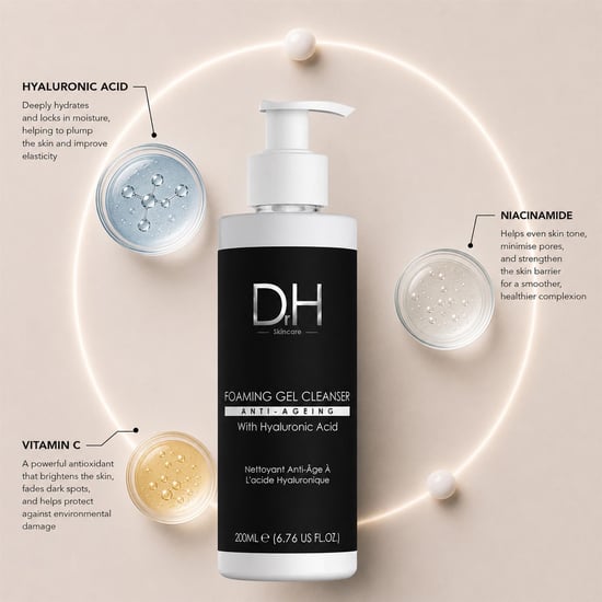 Dr H Geavanceerde anti-aging schuimende gelreiniger met hyaluronzuur 200 ml - Image 2