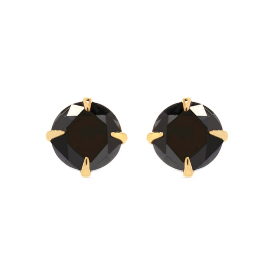 Luxenter oorbellen, 925 sterling zilveren otieno en 18K vergulde onyx-zirkonia afwerking - Image 1