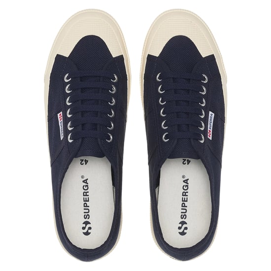 Superga Unisex 2390 Militaire Sportschoenen voor Volwassenen (Navy/Off Wit) - Image 3