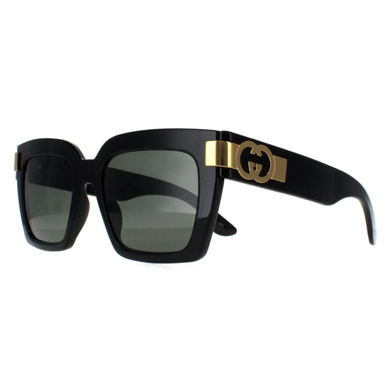 Gucci Vierkant Dames Zwart met Goudgrijs GG1689S - Image 2