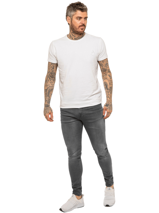 Enzo heren skinny super stretch denim jeans - Image 5